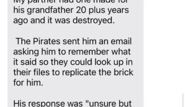 Pirates fan receives hilarious replacement Bucco Brick