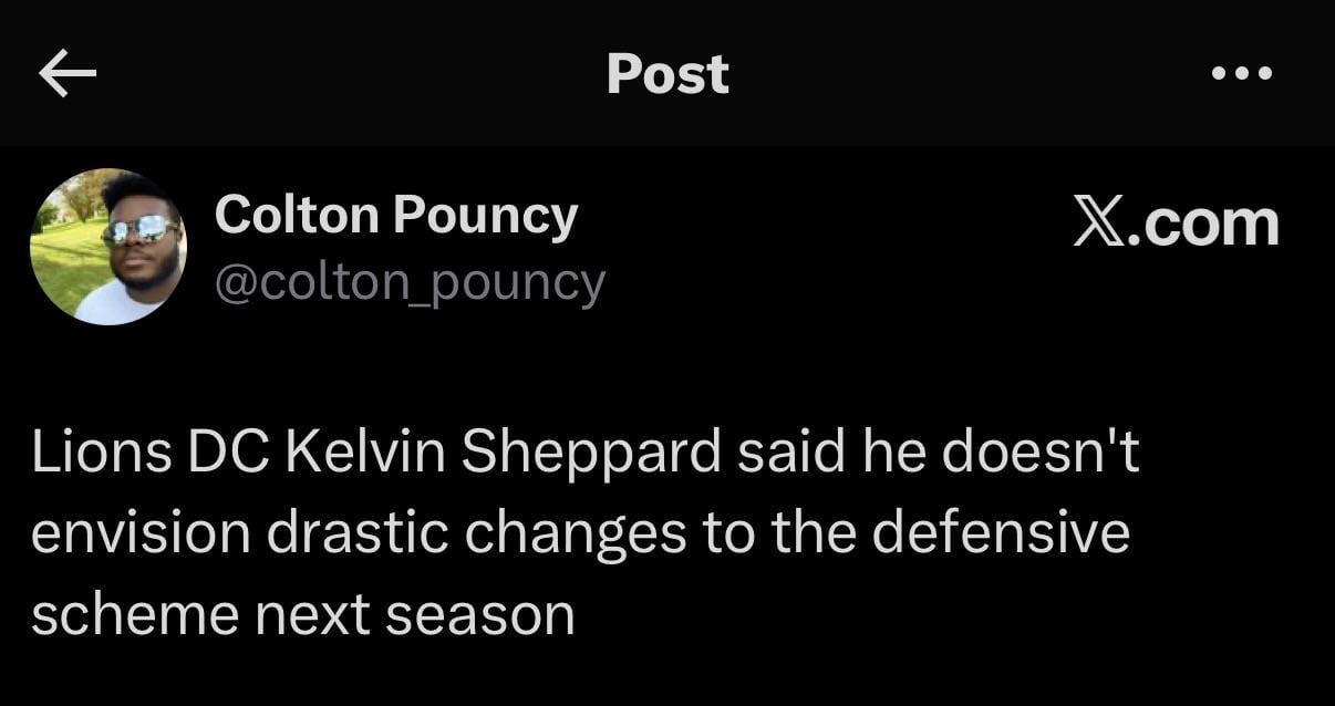 Kelvin Sheppard on the defensive scheme