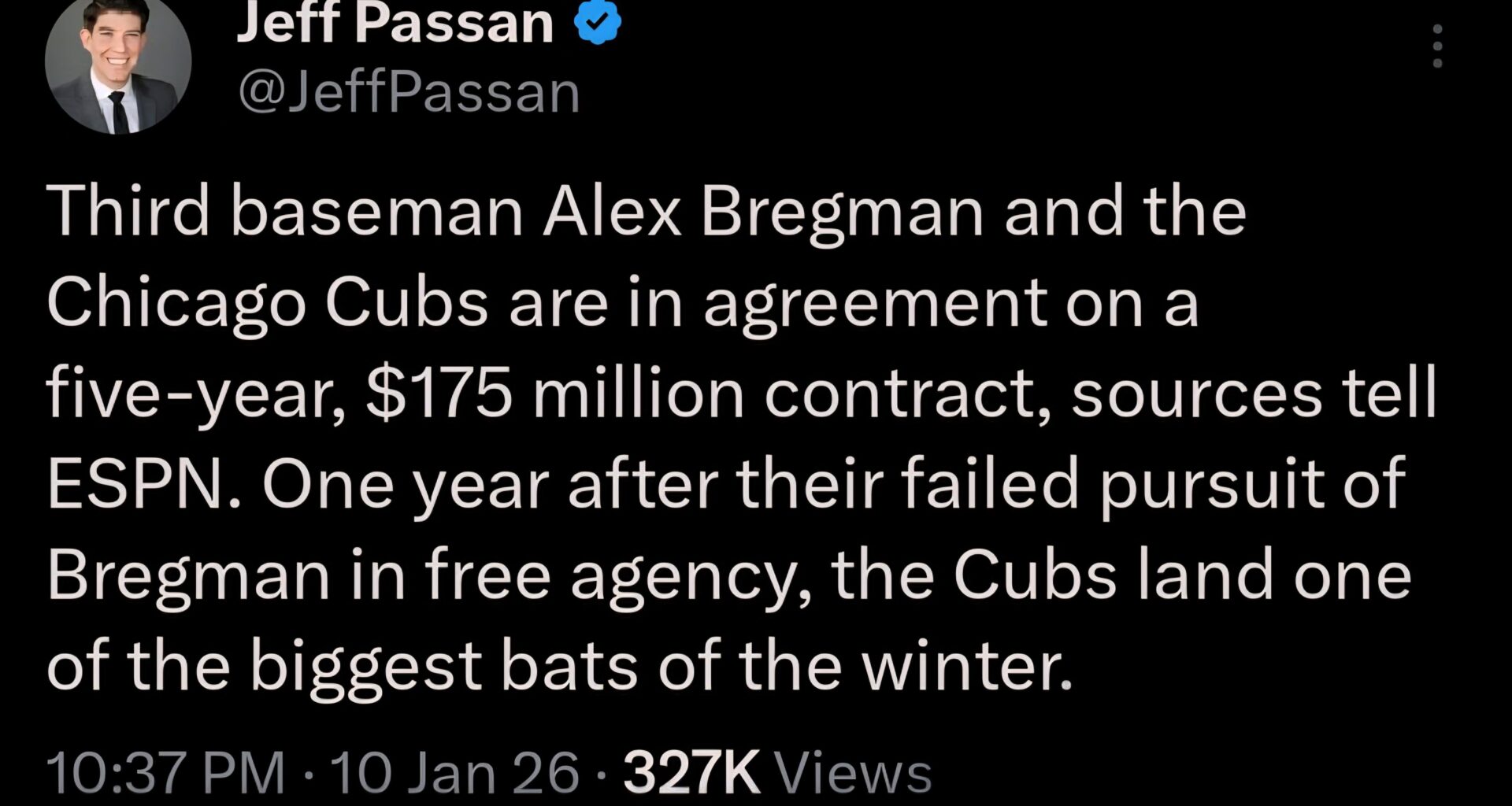 We need to upgrade 3B like now. Cubs signed Bregman for 5 years.