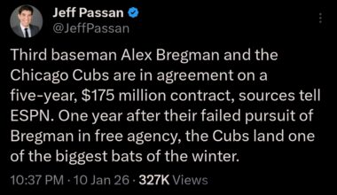We need to upgrade 3B like now. Cubs signed Bregman for 5 years.