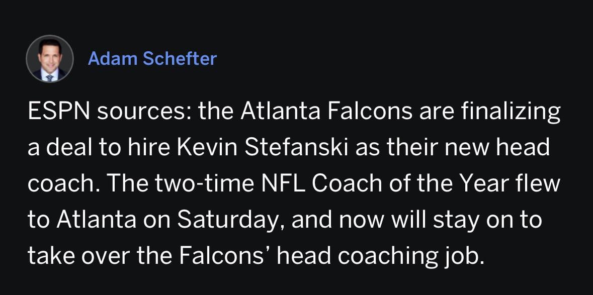 Kevin Stefanski is the Atlanta Falconsnew HC