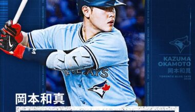 [Blue Jays] 契約合意しました 🇯🇵🔥. OFFICIAL: We've signed 6x NPB All-Star INF Kazuma Okamoto to a four-year contract!