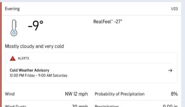 It’s gonna be a bit chilly