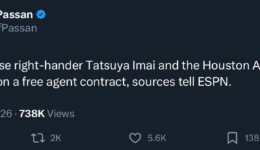 [Passan] Star Japanese right-hander Tatsuya Imai and the Houston Astros are in agreement on a free agent contract, sources tell ESPN.