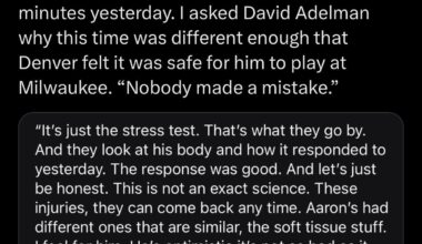 Coach Adelman on Mr. Nugget AG and his minutes🏔️🏀
