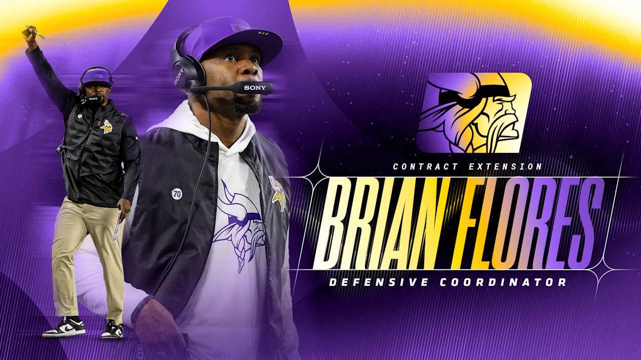 Vikings Sign Defensive Coordinator Brian Flores to Contract Extension