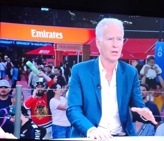 I was at the Australian Open 🎾 the other night and was on TV, my mum and brother saw it. What a beautiful sweater