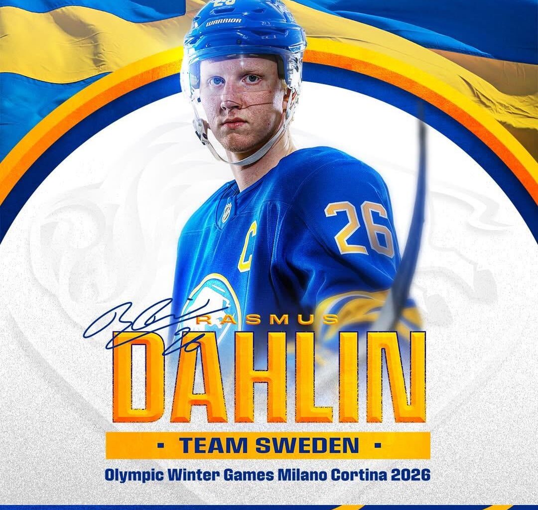 Rasmus Dahlin has (officially) been named to the 2026 Winter Olympics