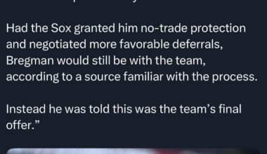[Crory] Bregman would have taken 165$ from Sox if….