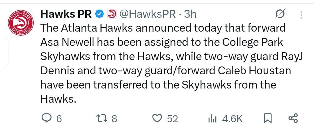 Asa, RayJ and Houstan to Skyhawks