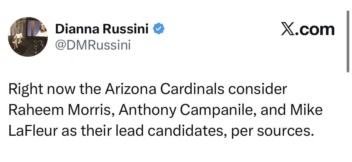 Raheem Morris considered finalist for Cardinals HC position