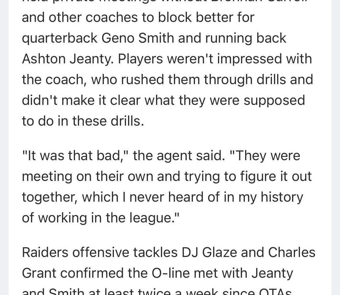 So Everyone was right it was Brennan Carrolls fault