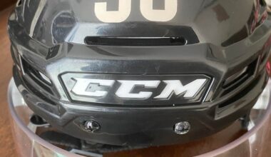 Game used JJ moser Coyotes helmet