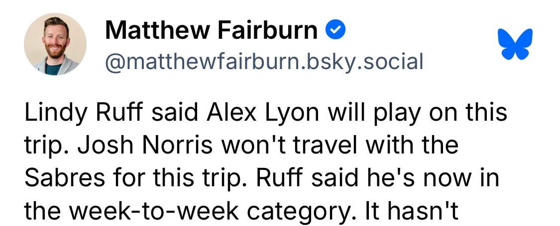 Alex Lyon has returned