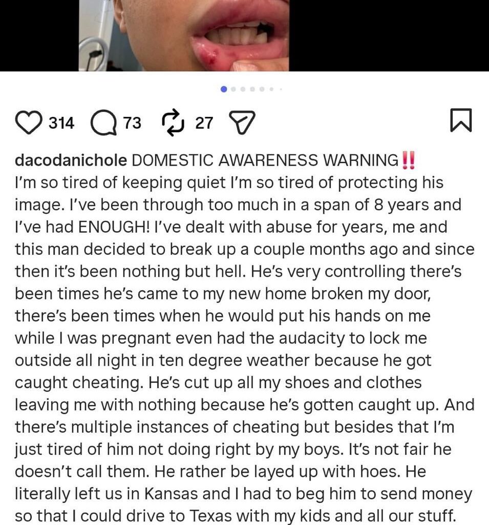 Rashee Rice Baby Momma Post