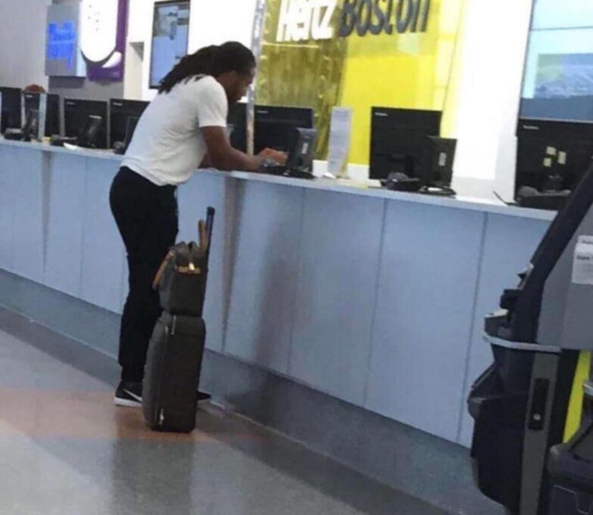 Coach McDermott spotted in Pittsburgh Airport