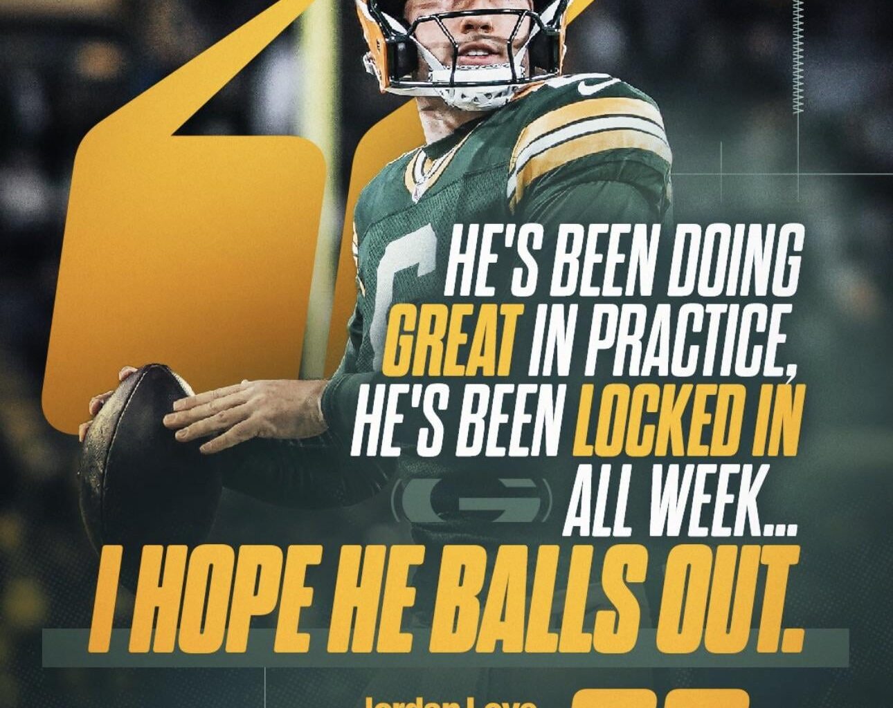 “Ballin' like Lebron in Miami with a 6 on his jersey” -Green Bay Packers