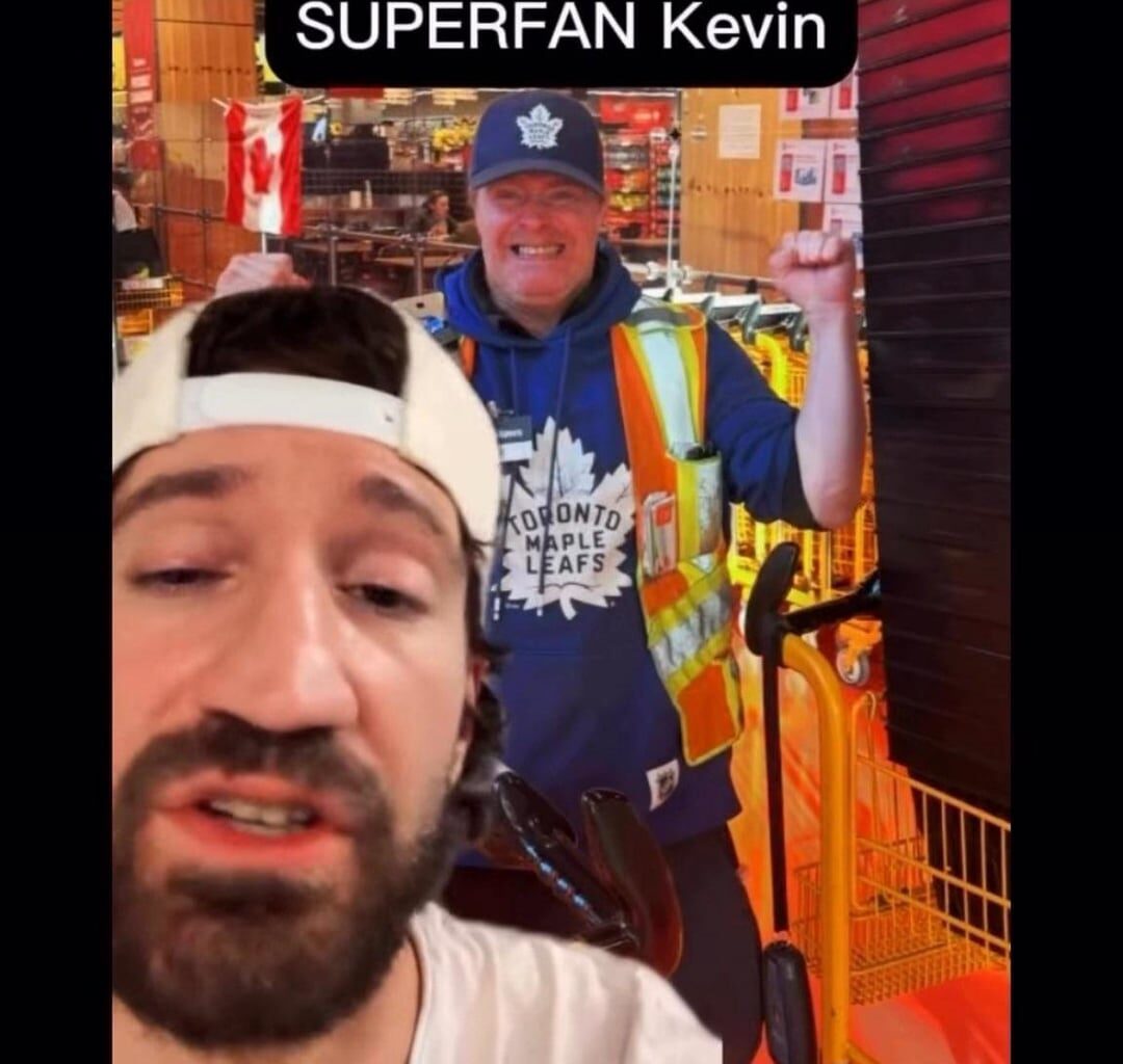 Bobby McMann honouring superfan Kevin during game day walk in