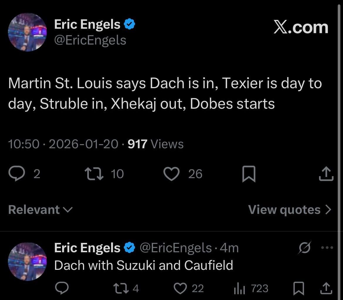 Dach replaces Texier