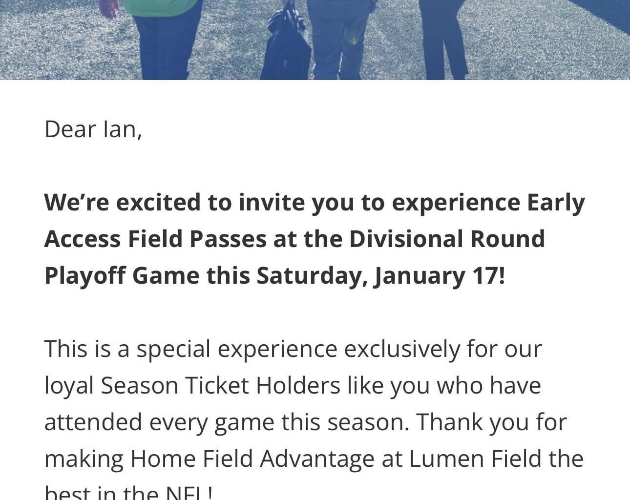 Seahawks Rewarding Attendance