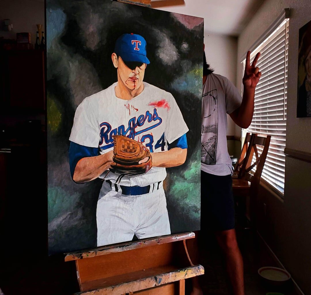 Painting of Nolan Ryan
