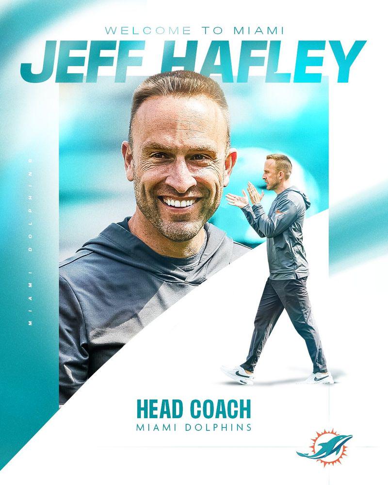 [Dolphins] We have agreed to terms with Jeff Hafley to become our head coach.