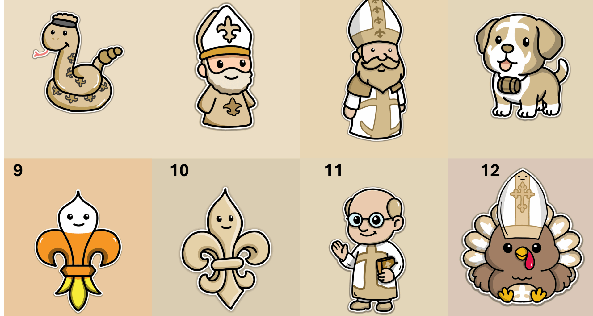 The 2025 New Orleans Saints Doodles :) Do You Have a Favorite?