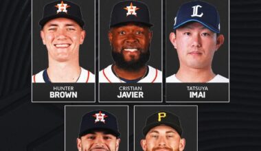 Astros projected rotation according to Fangraphs, Spencer Arrighetti hopefully will be back in the Spring