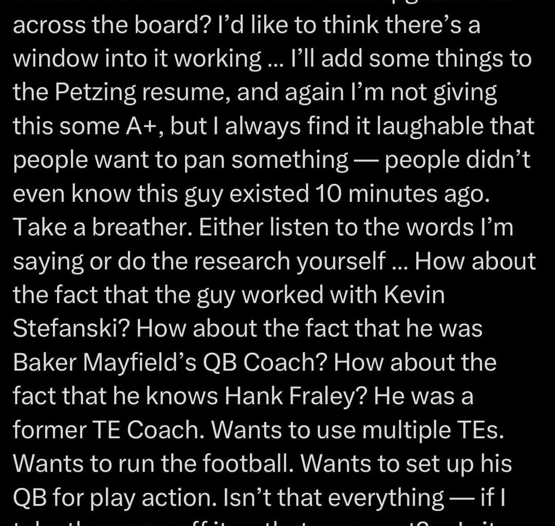 Most of you really need to look past “he coached a terrible team” and learn ball.