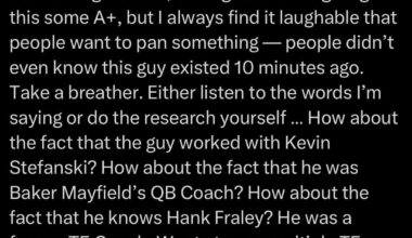 Most of you really need to look past “he coached a terrible team” and learn ball.