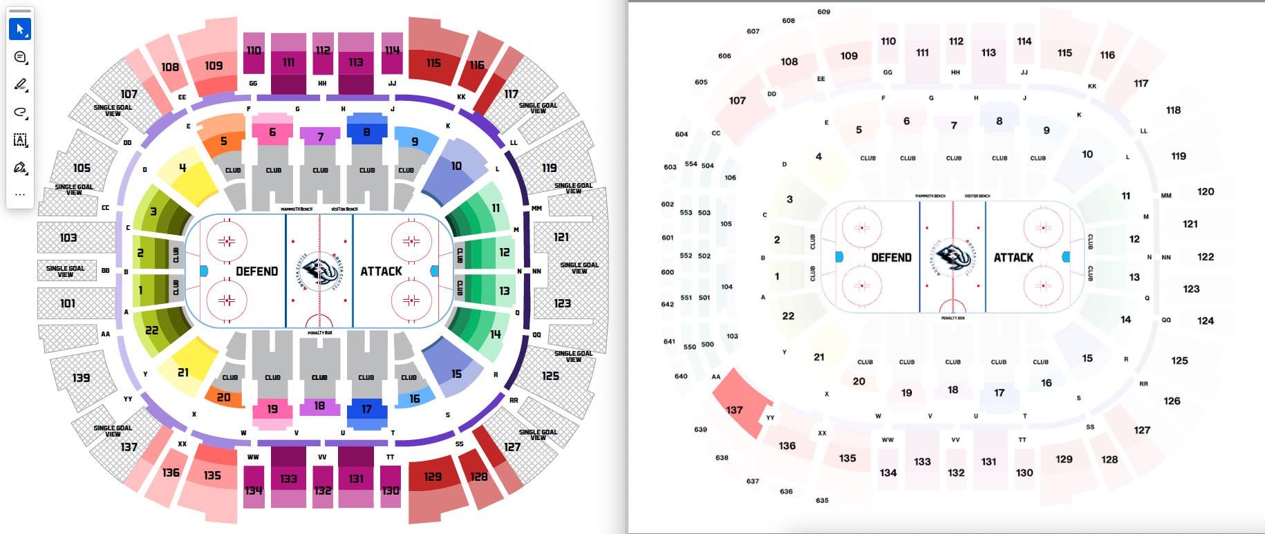 Arena Layout for Next Season