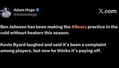 [Hoge] Bears Practice Outside without the Heaters on