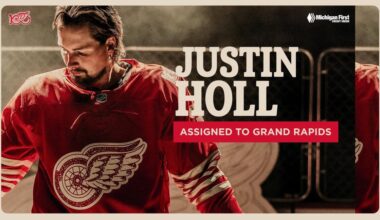UPDATE: The #RedWings have assigned Justin Holl to the AHL’s Grand Rapids Griffins.