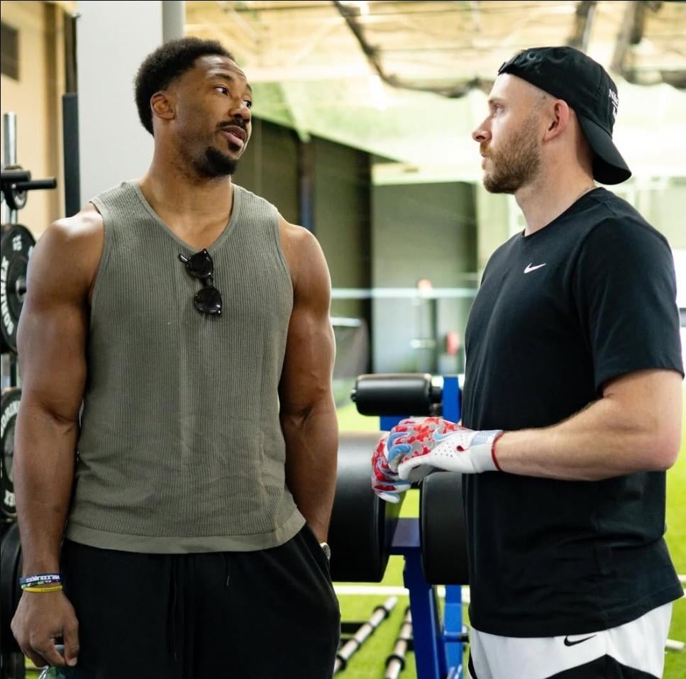 Myles Garrett visiting story camp