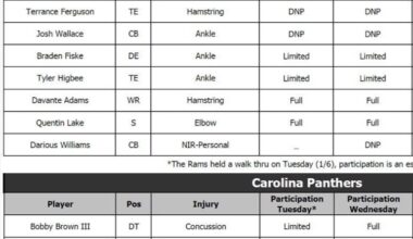 Injury Report