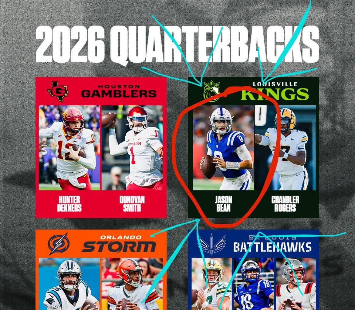 Colts QB/WR Jason Bean will be leaving to the United Football League