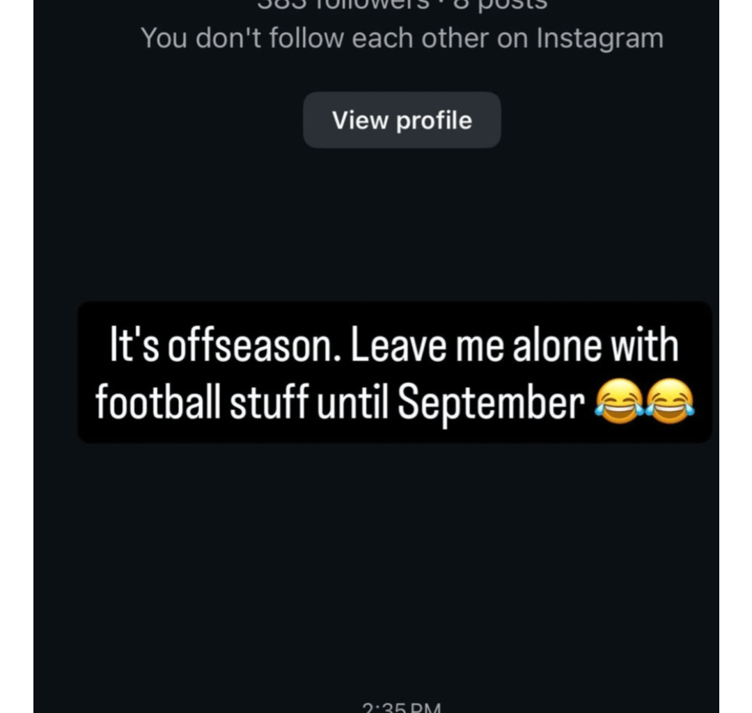 Boswell posted this on his Instagram story