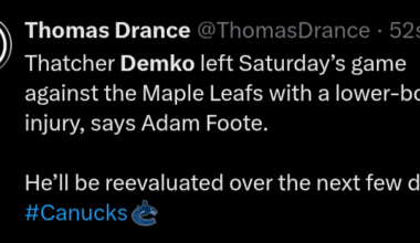 [Drance] Demko injured once again