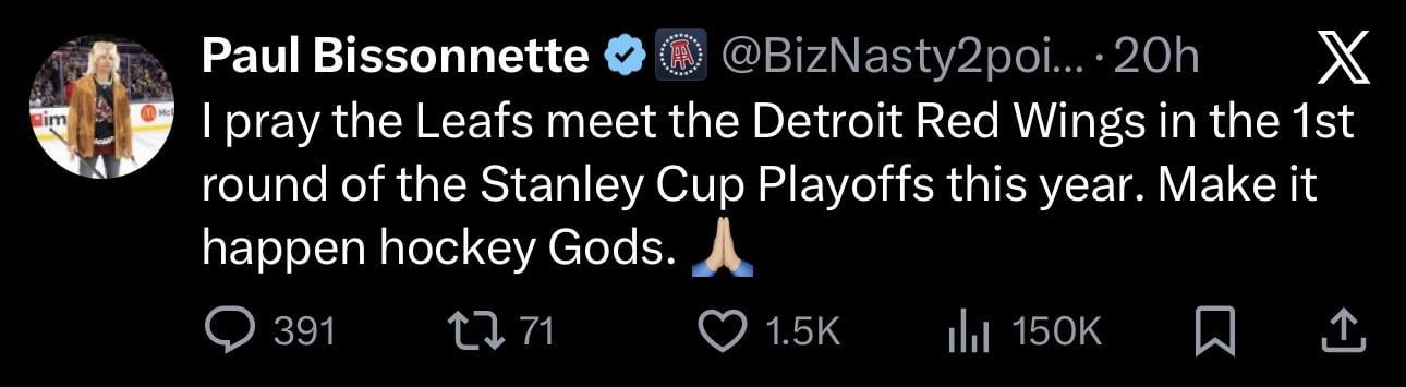 I hope he gets his wish cause the Larkin game 7 ot winner is gonna be glorious