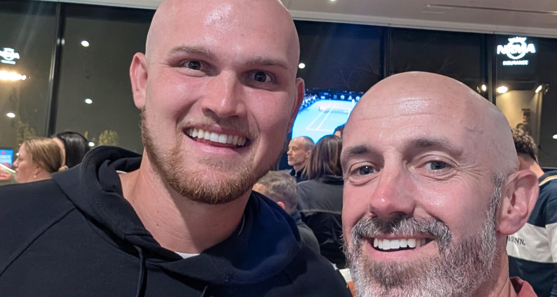 I was at the tennis last night and bumped into this bloke