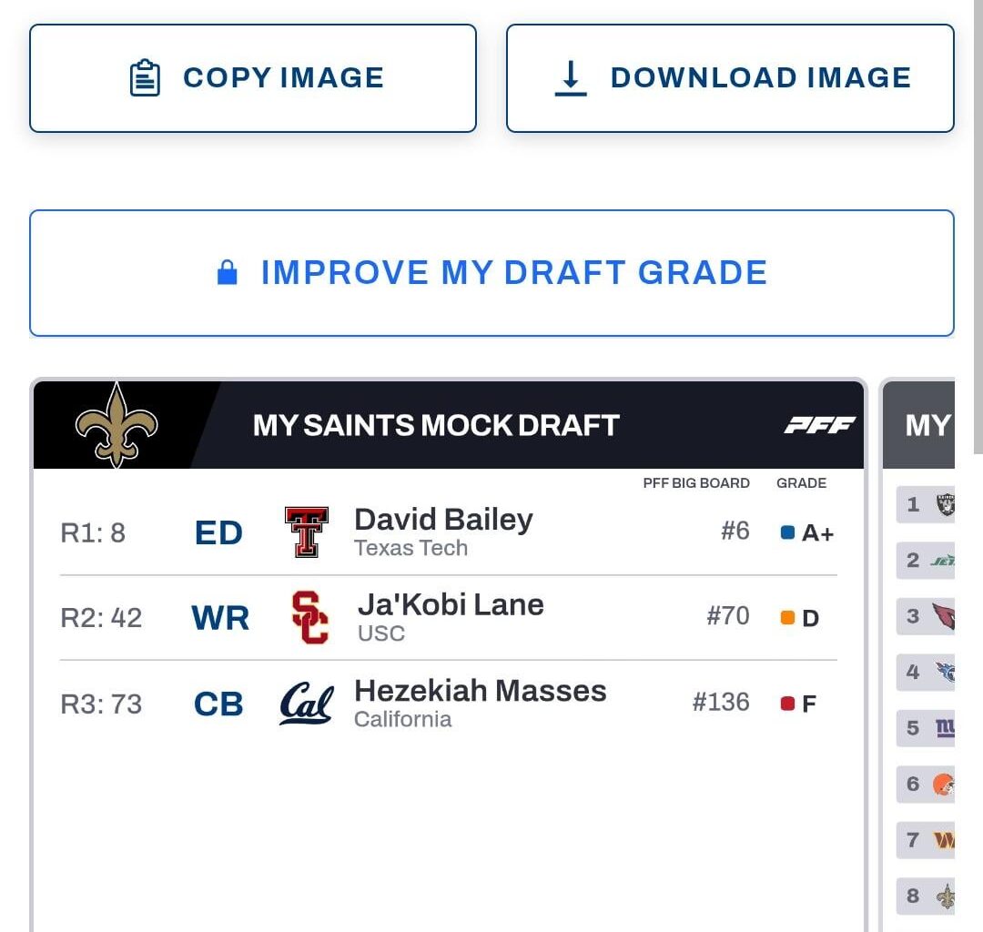 "What the team would do" Mock Draxt