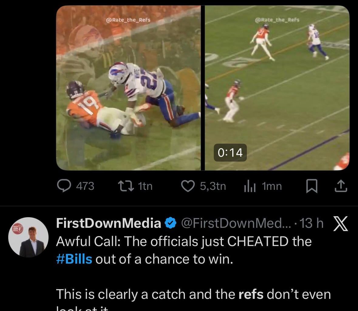 Nothing says january football line Bills blaiming the refs after being knocked out by the AFC west winner