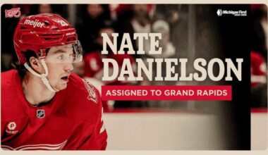 UPDATE: The #RedWings have assigned forward Nate Danielson to the AHL’s Grand Rapids Griffins.