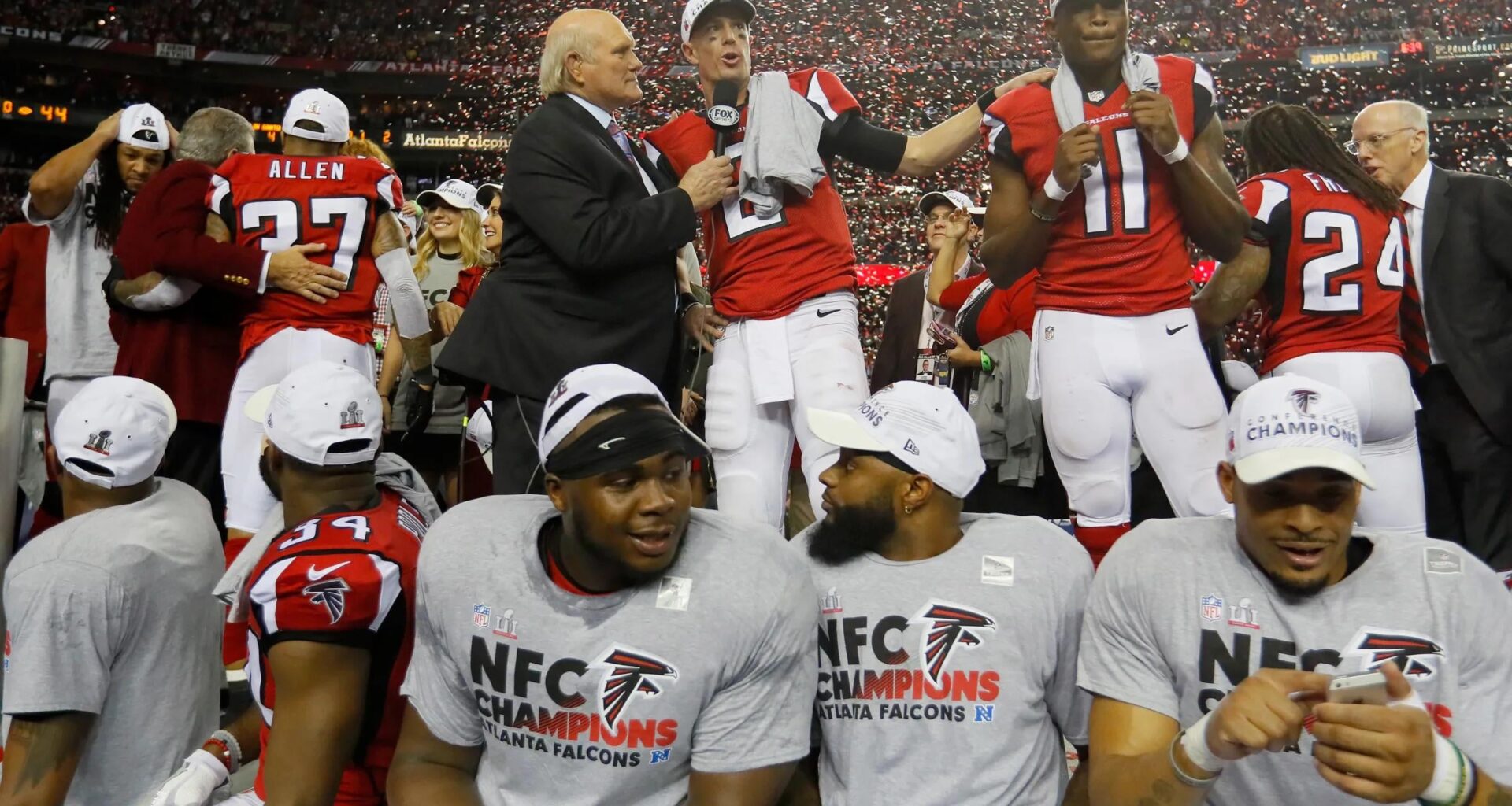 On this day 9 years, the Falcons won the NFC Championship.