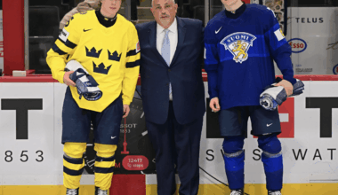 Daniel Nieminen was named player of the game for Finland in their semi-final loss to Sweden
