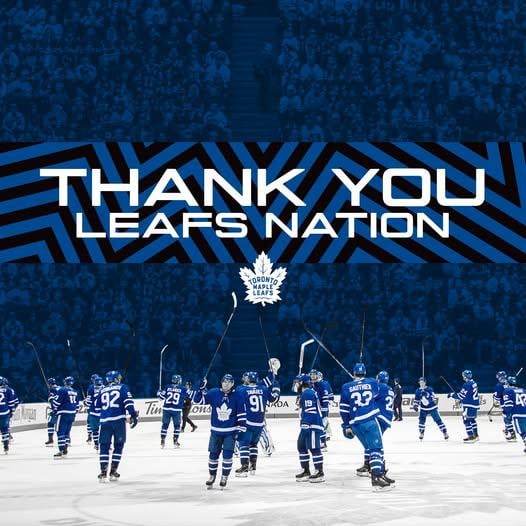 Thank you Leafs Nation