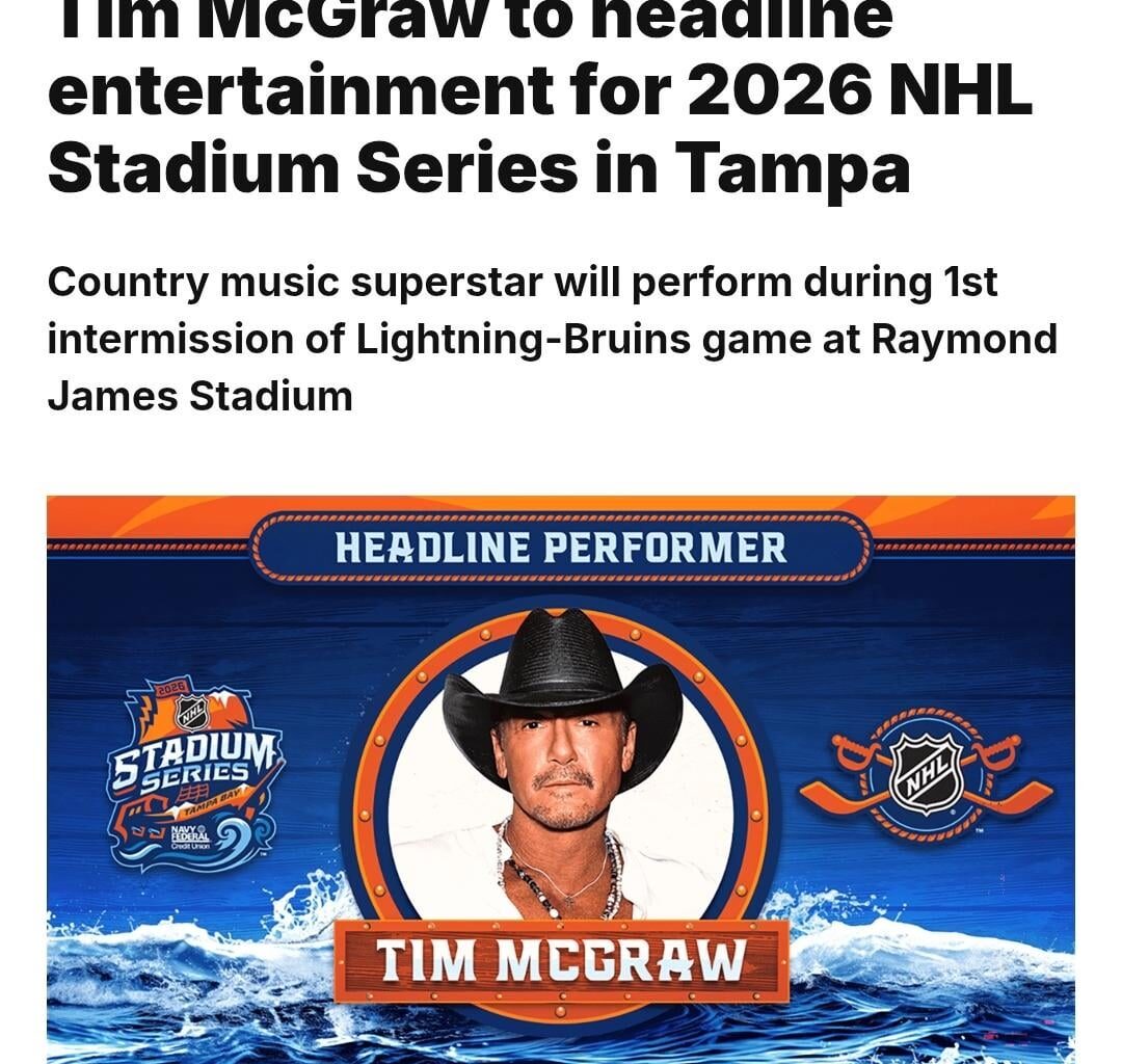 Stadium Series entertainment announced on NHL website