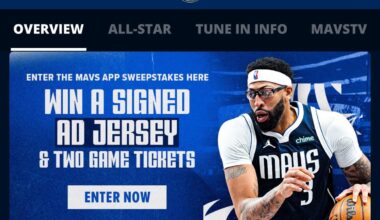 This sweepstakes the team is running on the Mavs app has really blown me away.