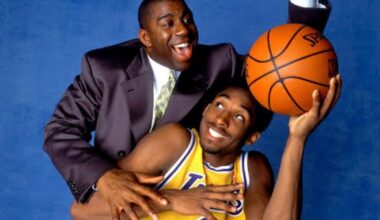 The Greatest Laker ever with the 2nd Greatest Laker ever