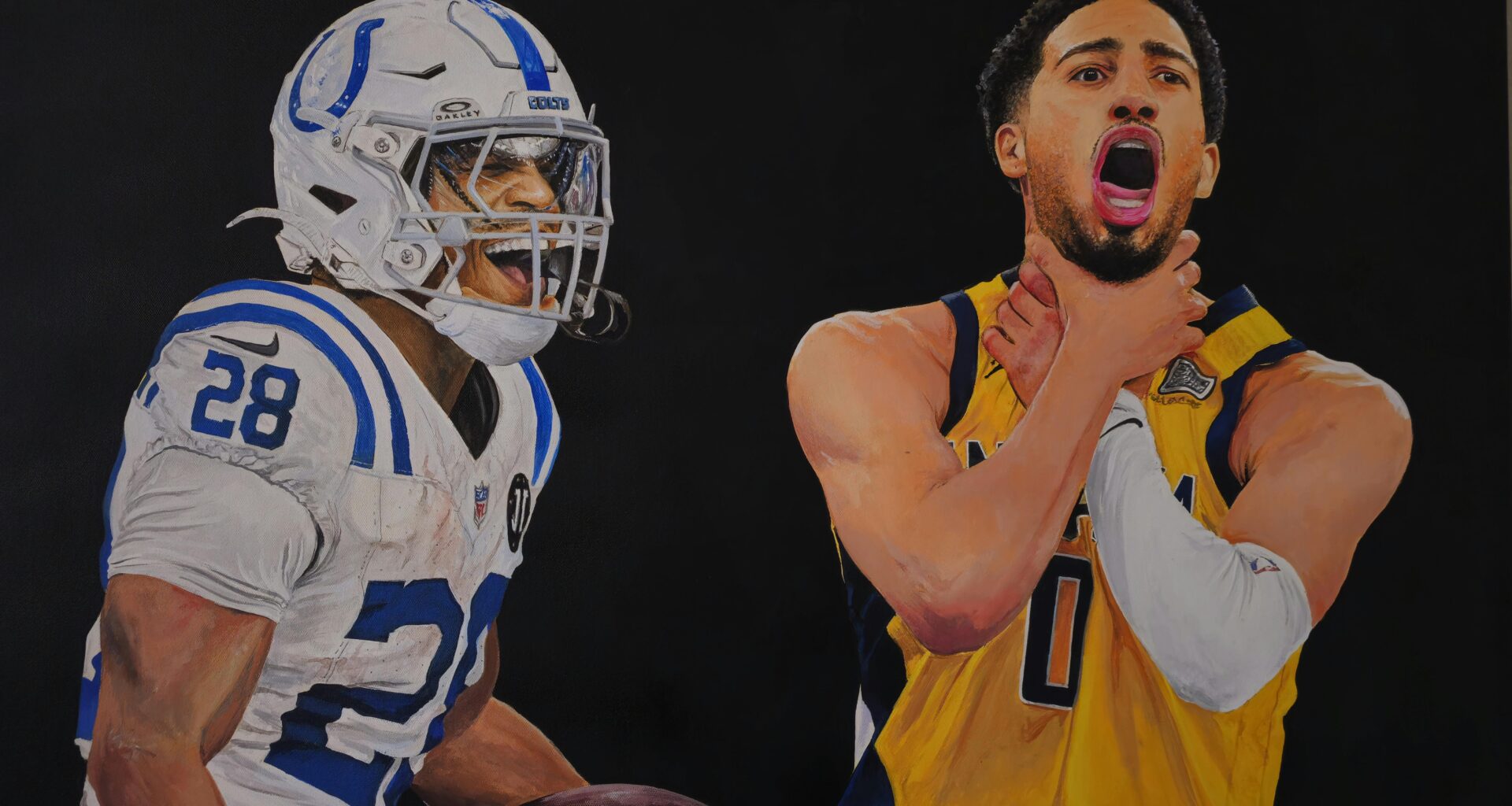 Painting of Jonathan Taylor and Tyrese Haliburton [OC]